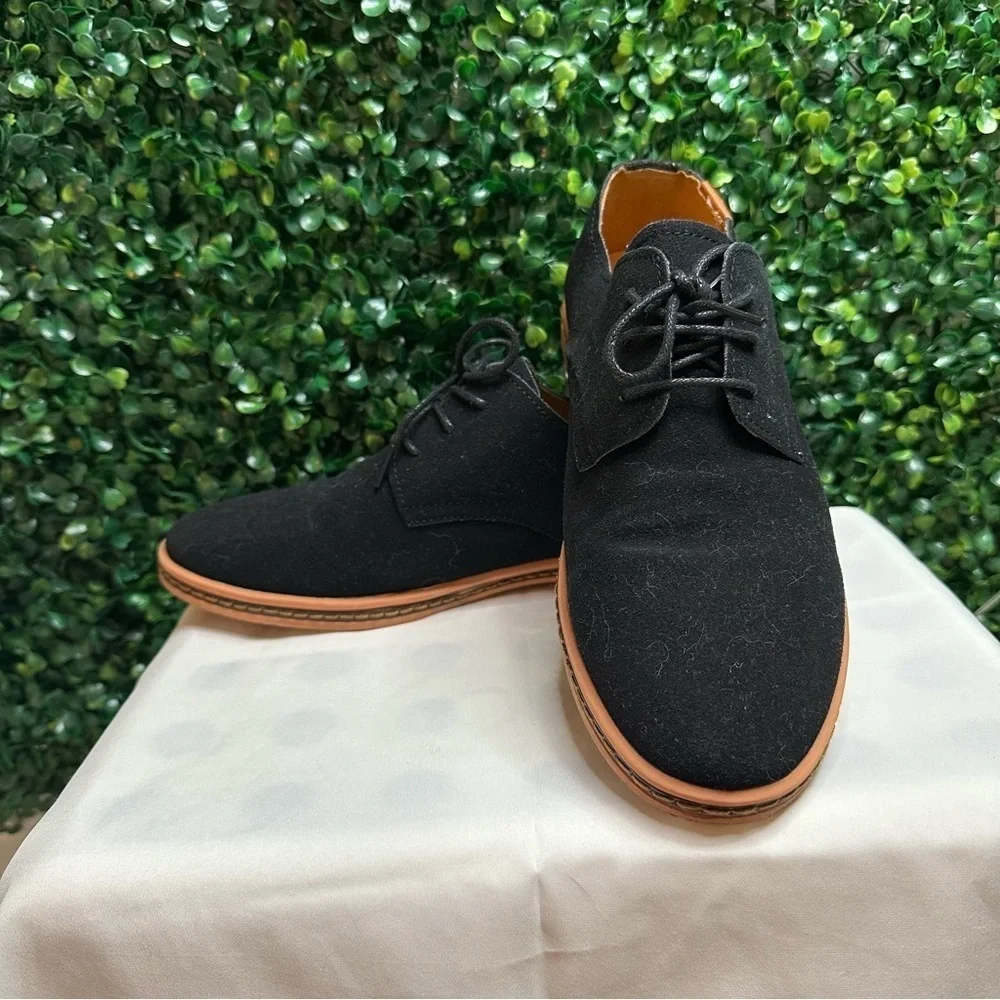 Men's Fashion Casual Solid Lace Up Oxfords Leather Shoes Male Business Size 38